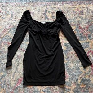 Chic Black Long Sleeve Dress